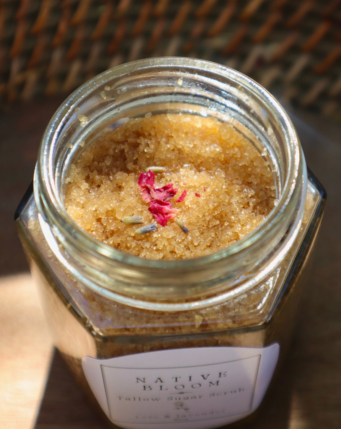 Tallow Sugar Scrub - Rose & Lavender 6oz